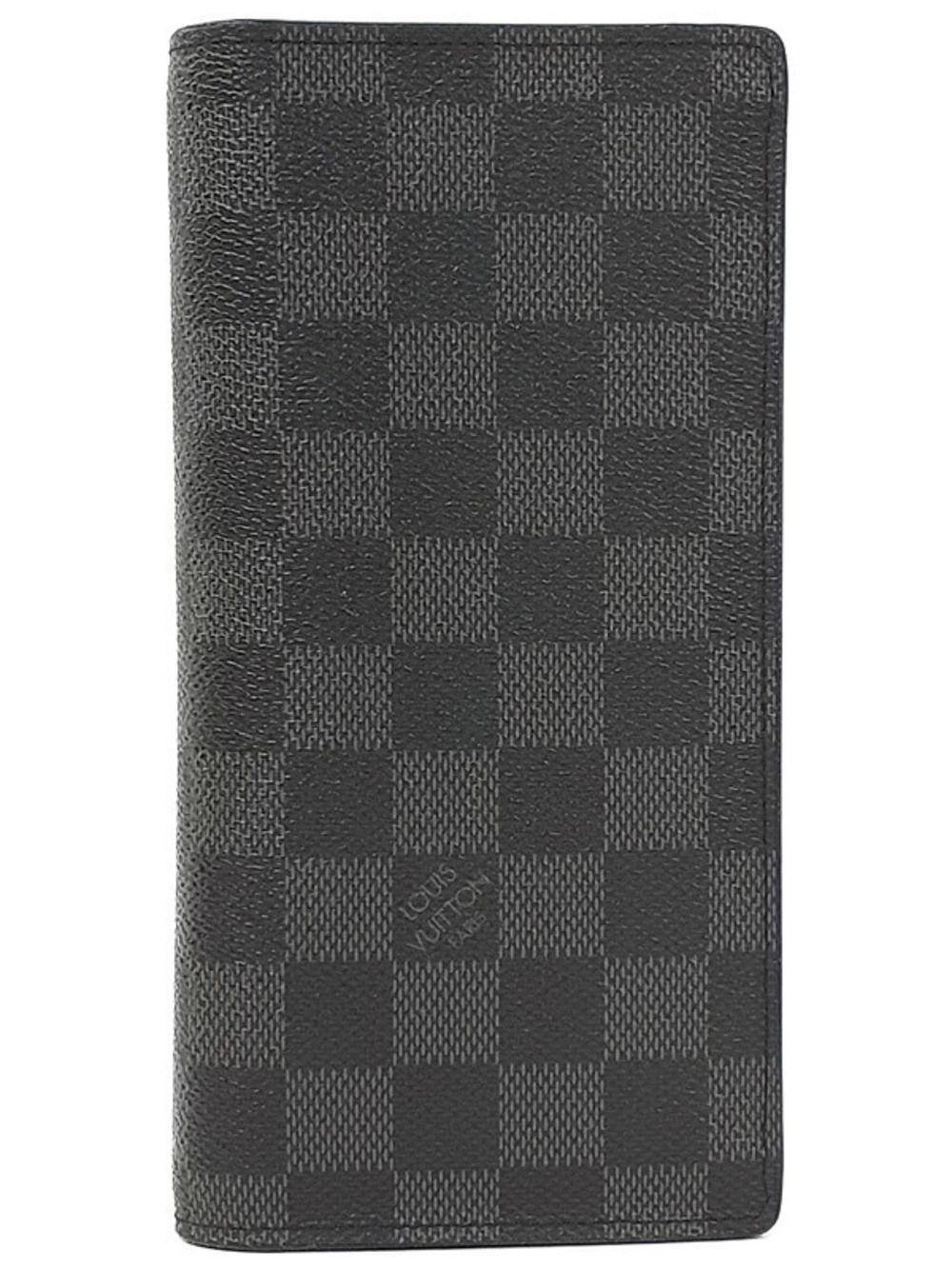 Louis Vuitton Damier Graphite Black Portefeuille Brazza Bi fold Long Wallet